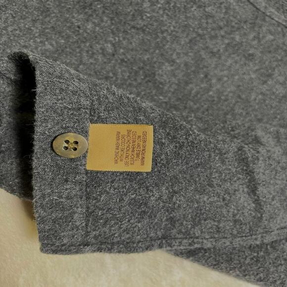 Vtg. St. John's Bay Chamois Cloth Flannel Men's 2XL Gray Button Up Camp Cottage - Picture 5 of 8